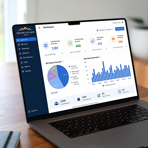 Custom HOA Visitor Management & Navigation Software for Troon Village HOA
