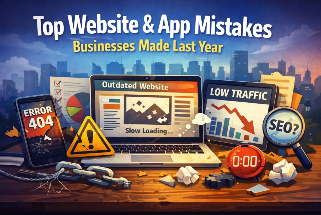 Top Website and App Mistakes Businesses Made Last Year