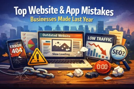 Top Website and App Mistakes Businesses Made Last Year